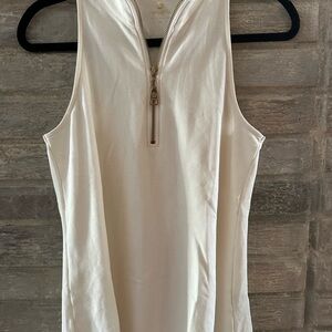 Spartina 449 White Polo Tank Top with Sleeveless Design